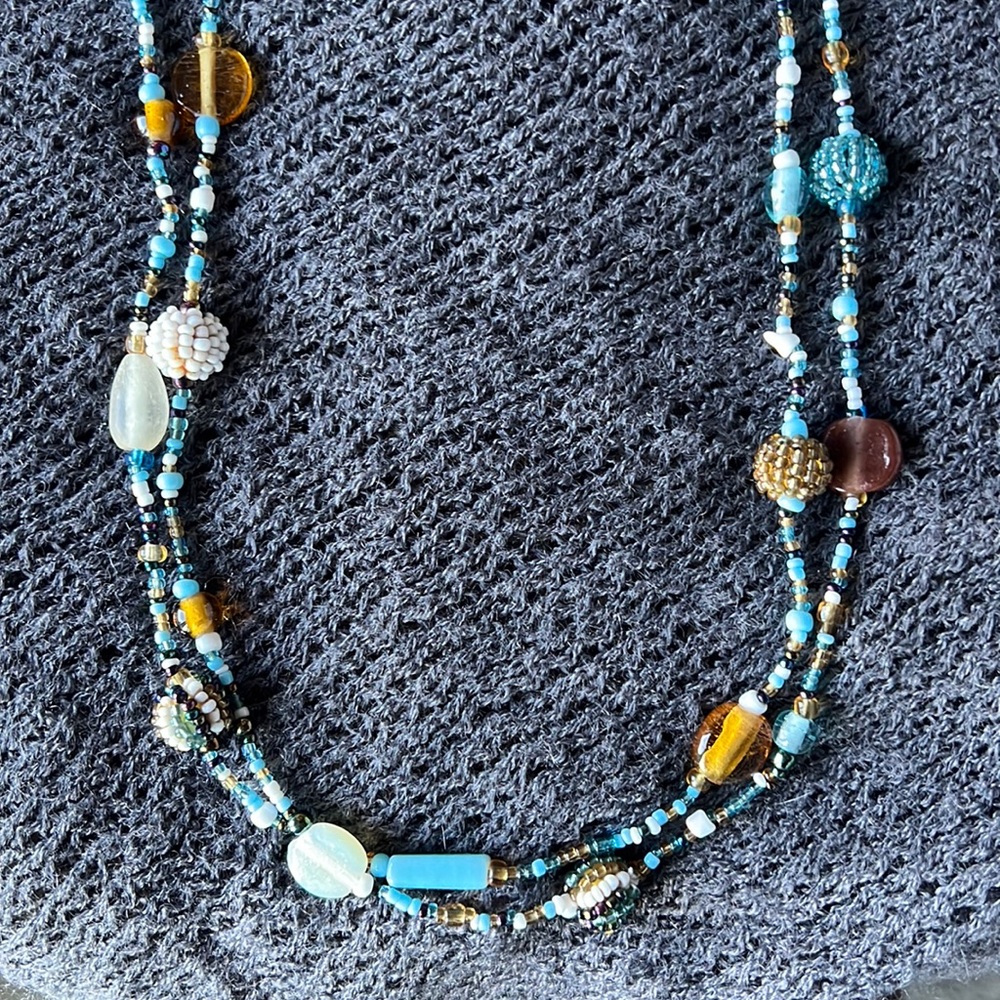 Mix beads necklace and bracelet BALI style